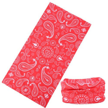 Producción personalizada Red Paisley Versátil Multifuncional Cuello calentador Headwear